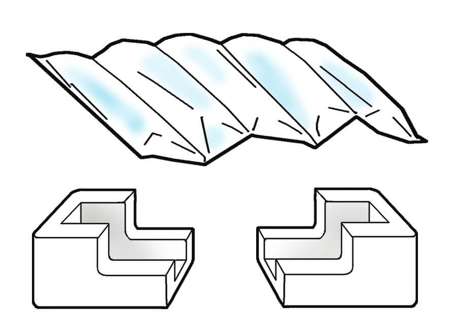 段ボール箱の中の緩衝材