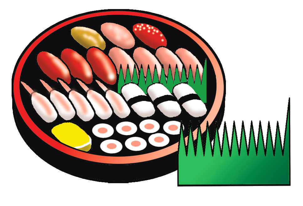 にぎり寿司の中仕切り