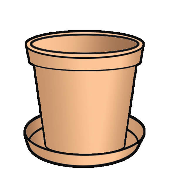 硬プラスチック製の植木鉢（皿も含む）