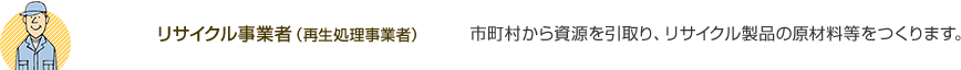 リサイクル事業者